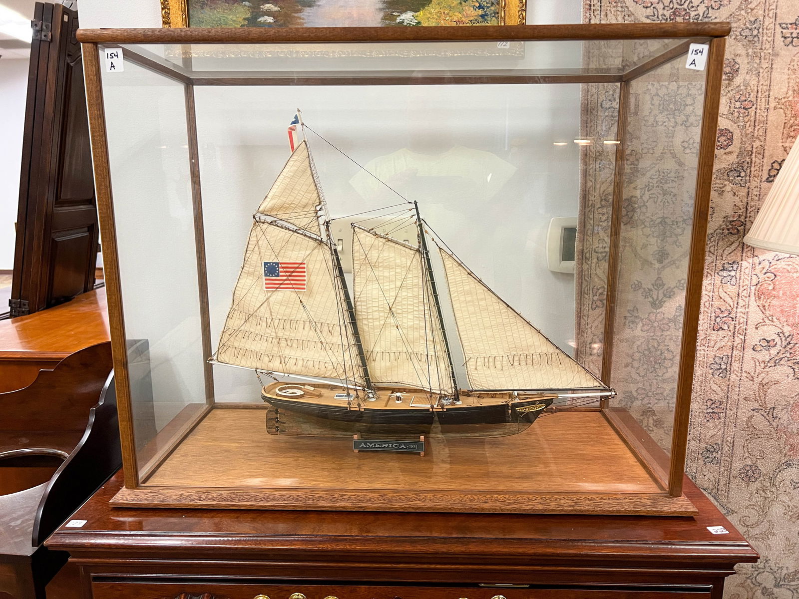 A three mask sailing ship entitled "The American"1851. (1 of 6)