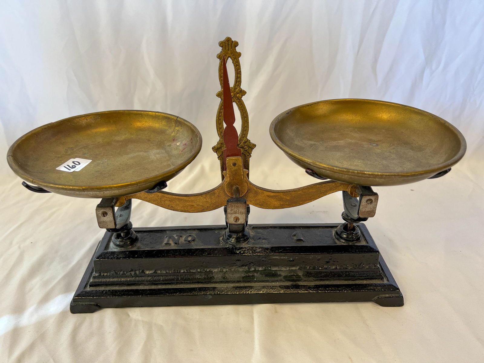 A Victorian and brass and iron scale number 1 (1 of 4)