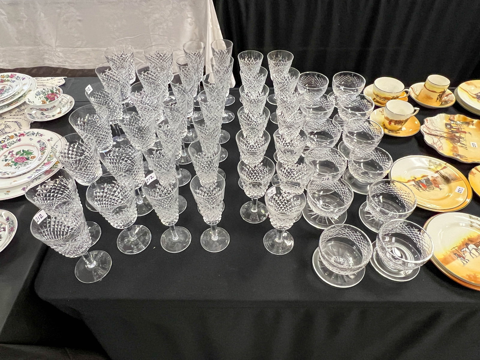 Large set of Waterford Westmoreland stemware - four different sizes (1 of 5)
