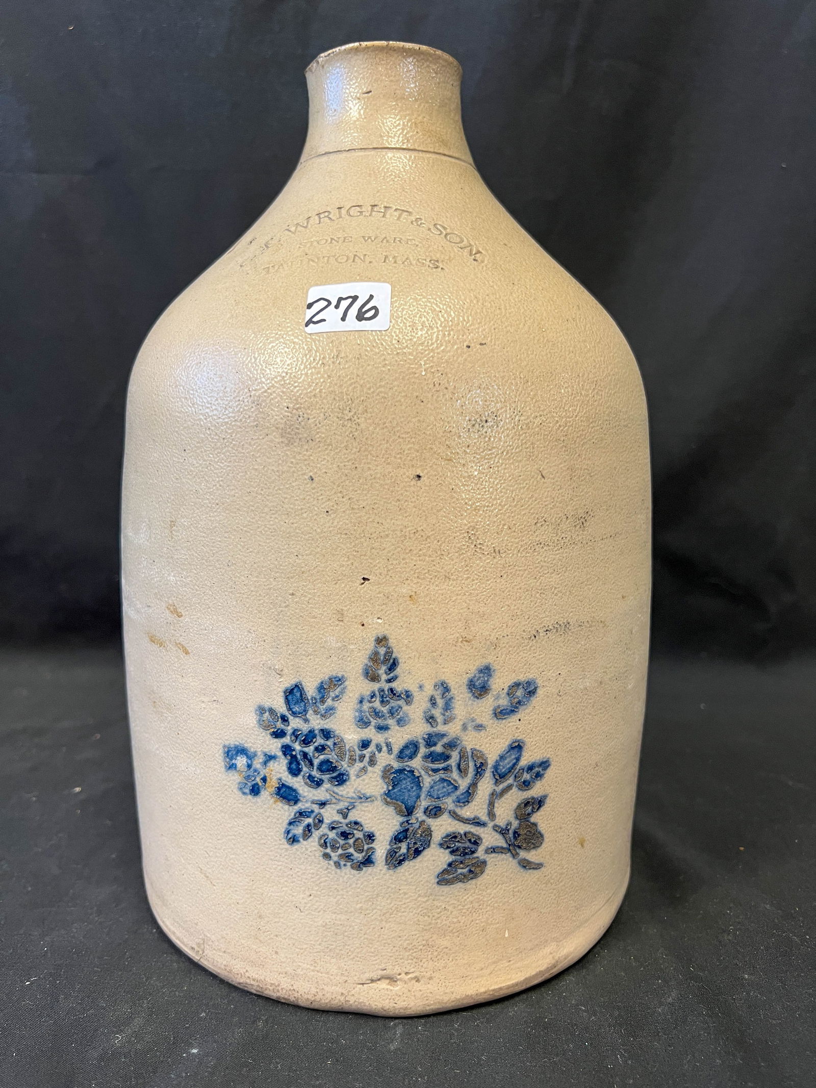 F.T. Wright and Sons Stoneware, Tauton MA Jug (1 of 2)