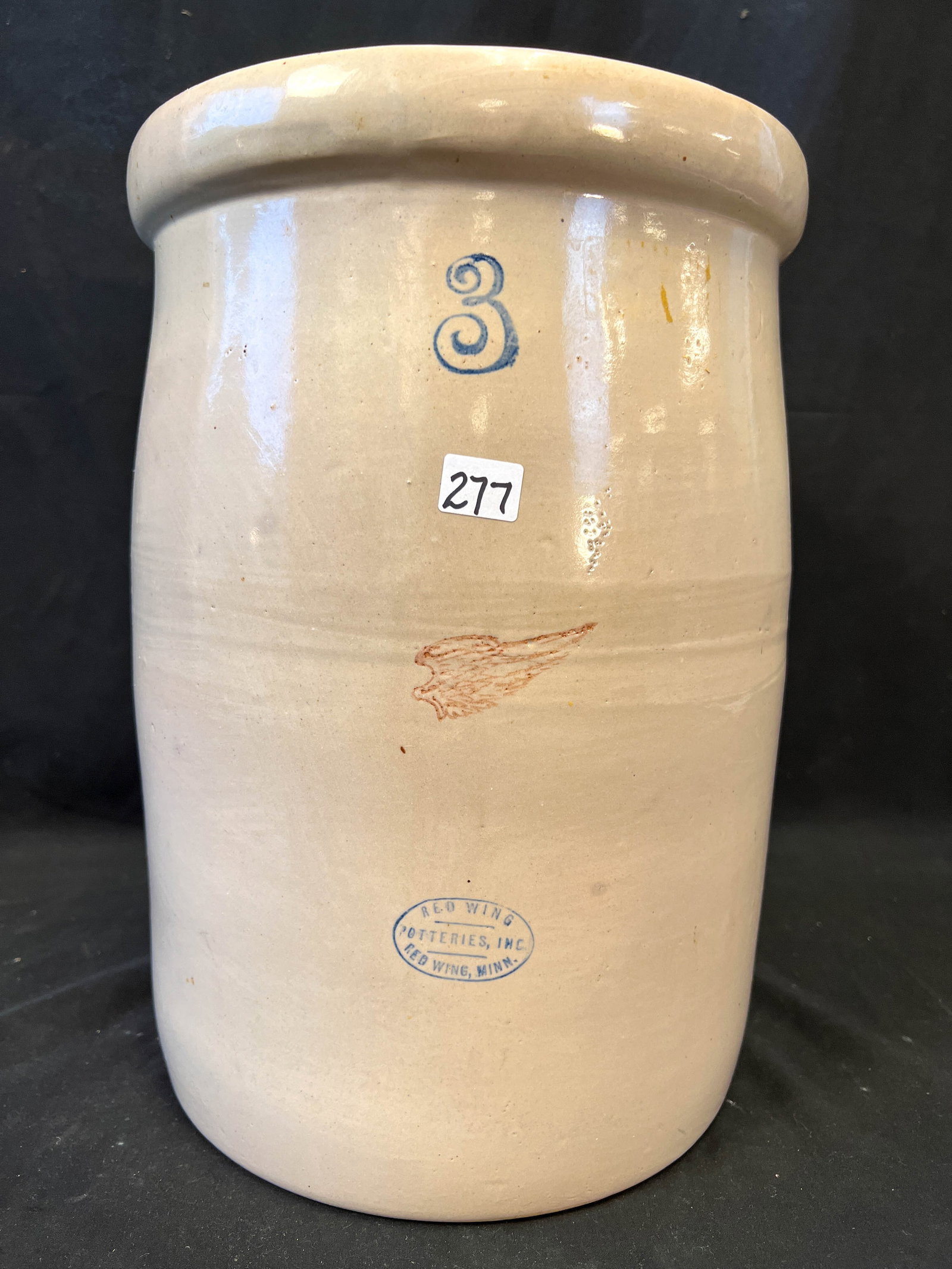 Rare three gallon Red Wing butter churn (1 of 3)