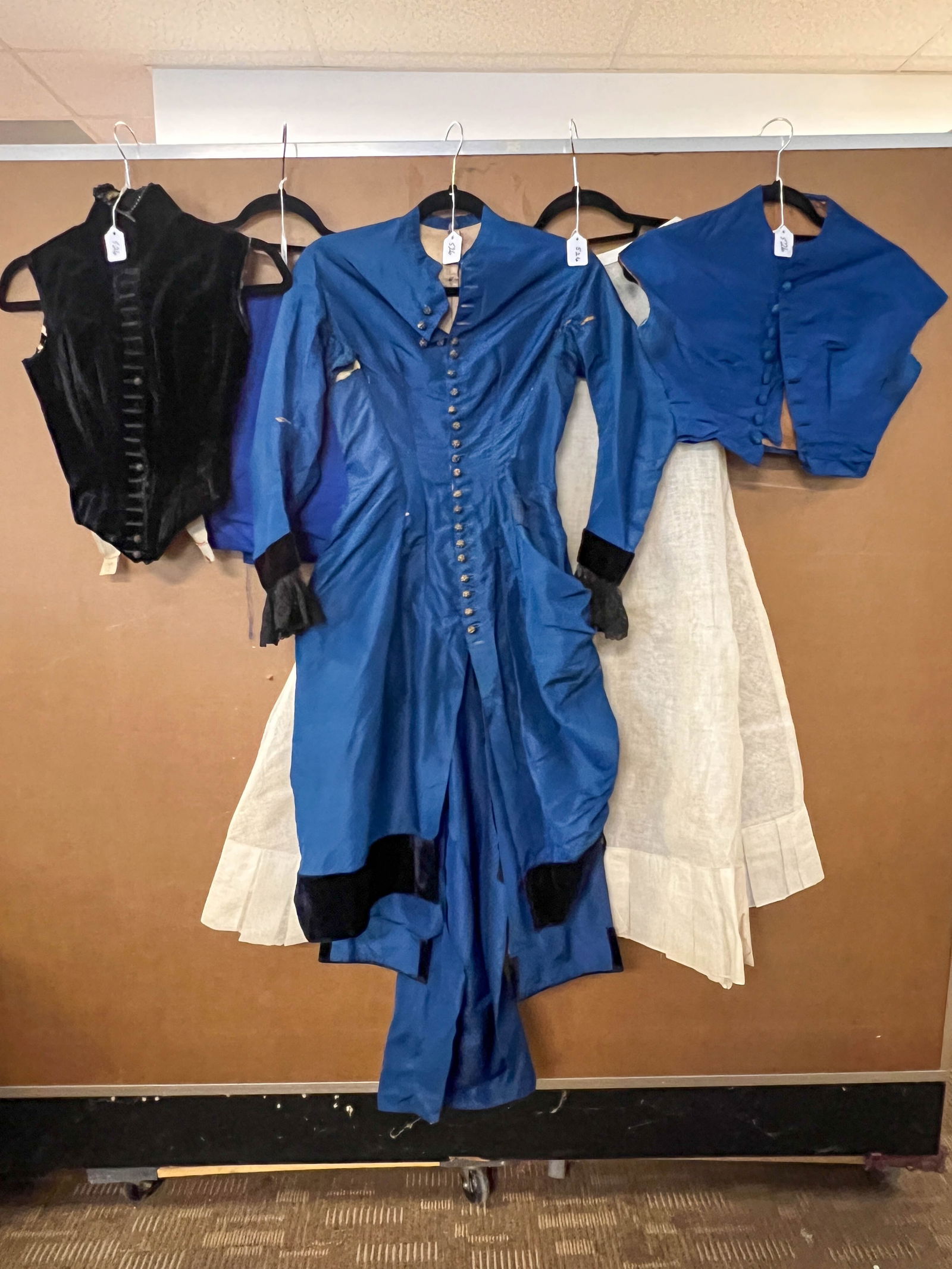 Group of Victorian clothing to include a complete dress and an under slip. This dress was made prior (1 of 11)