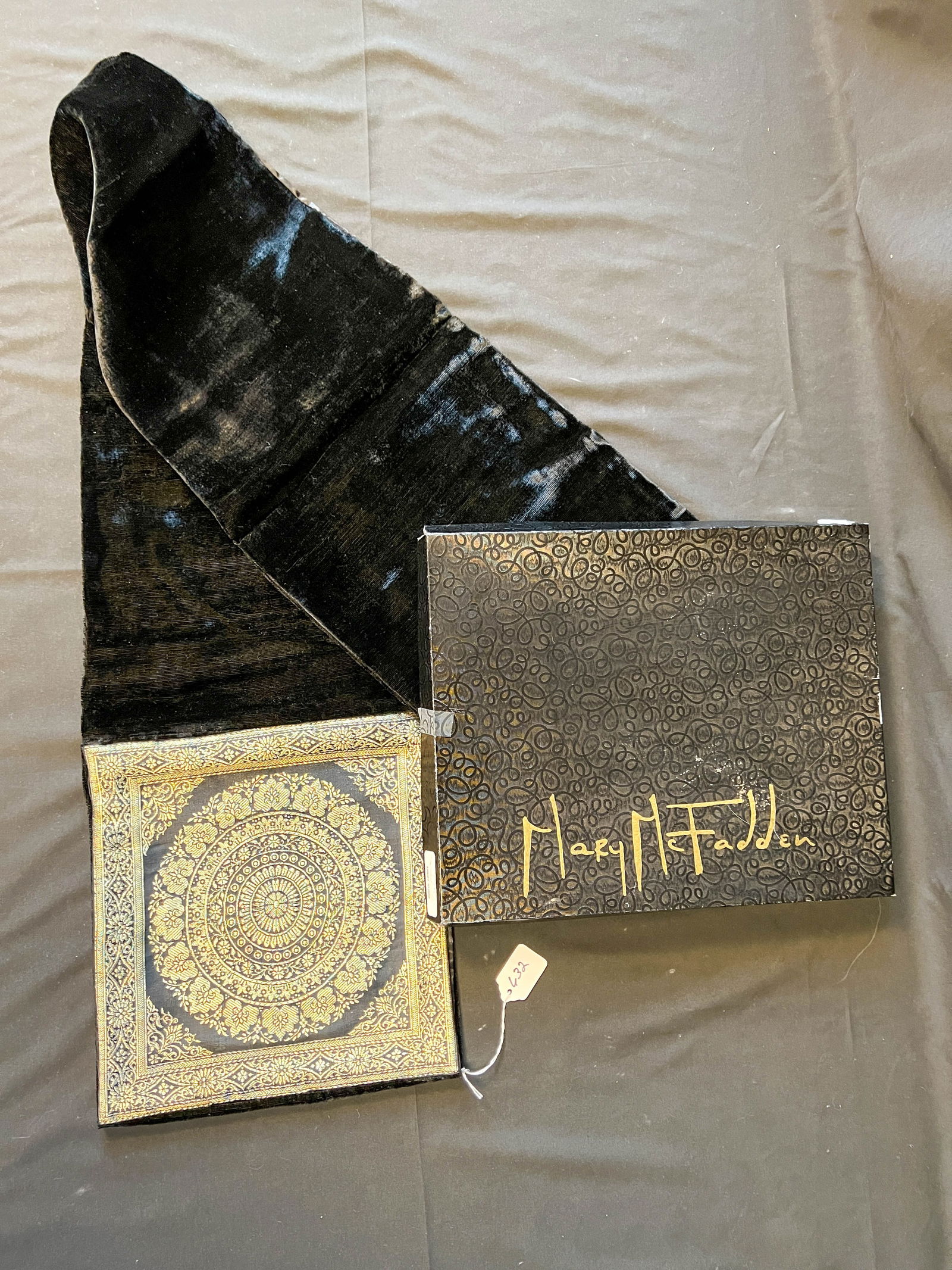 New in original box Mary McFadden neck scarf with trim work on the ends (1 of 1)