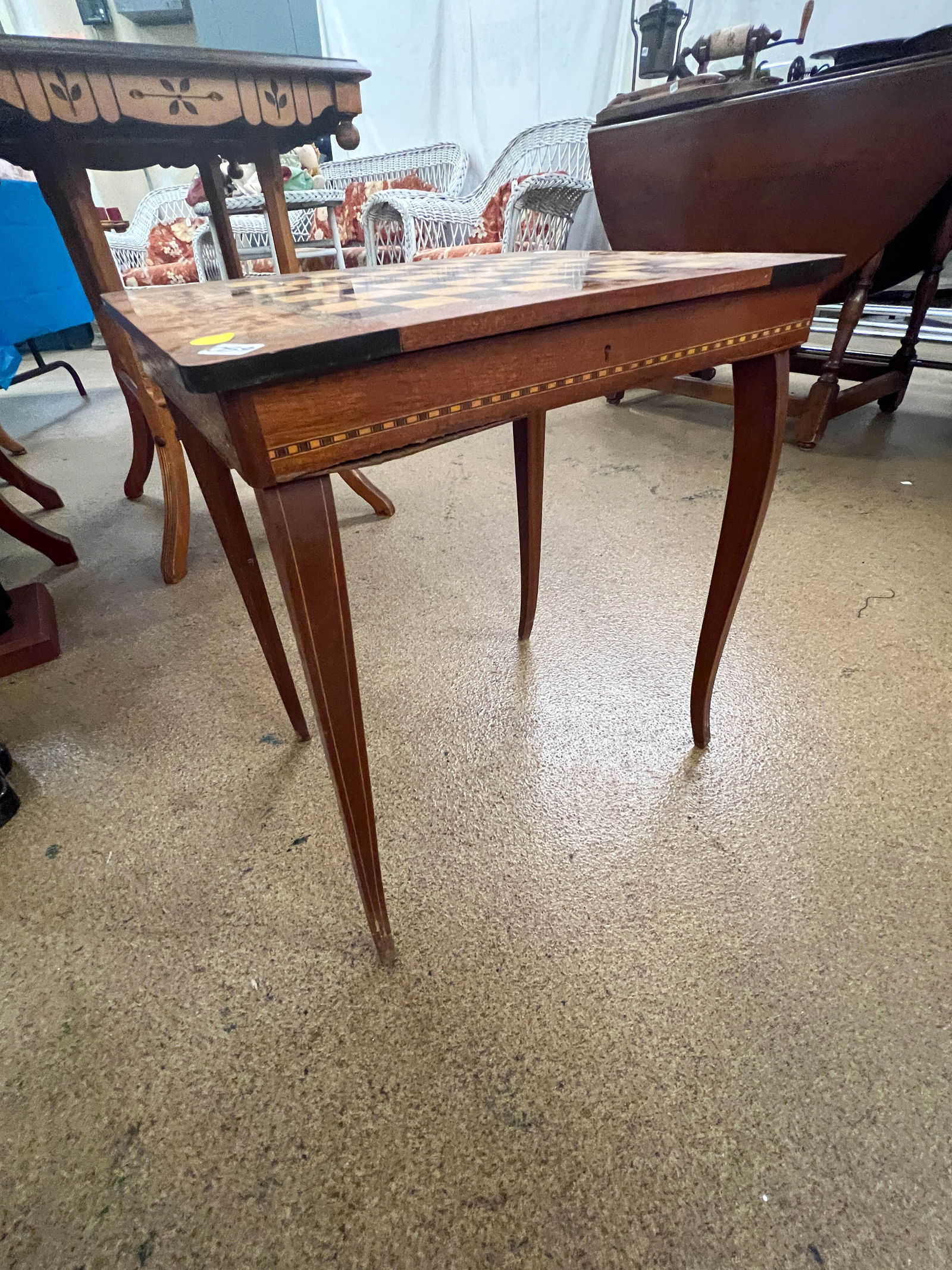 Italian inlayed chest table music box (1 of 4)