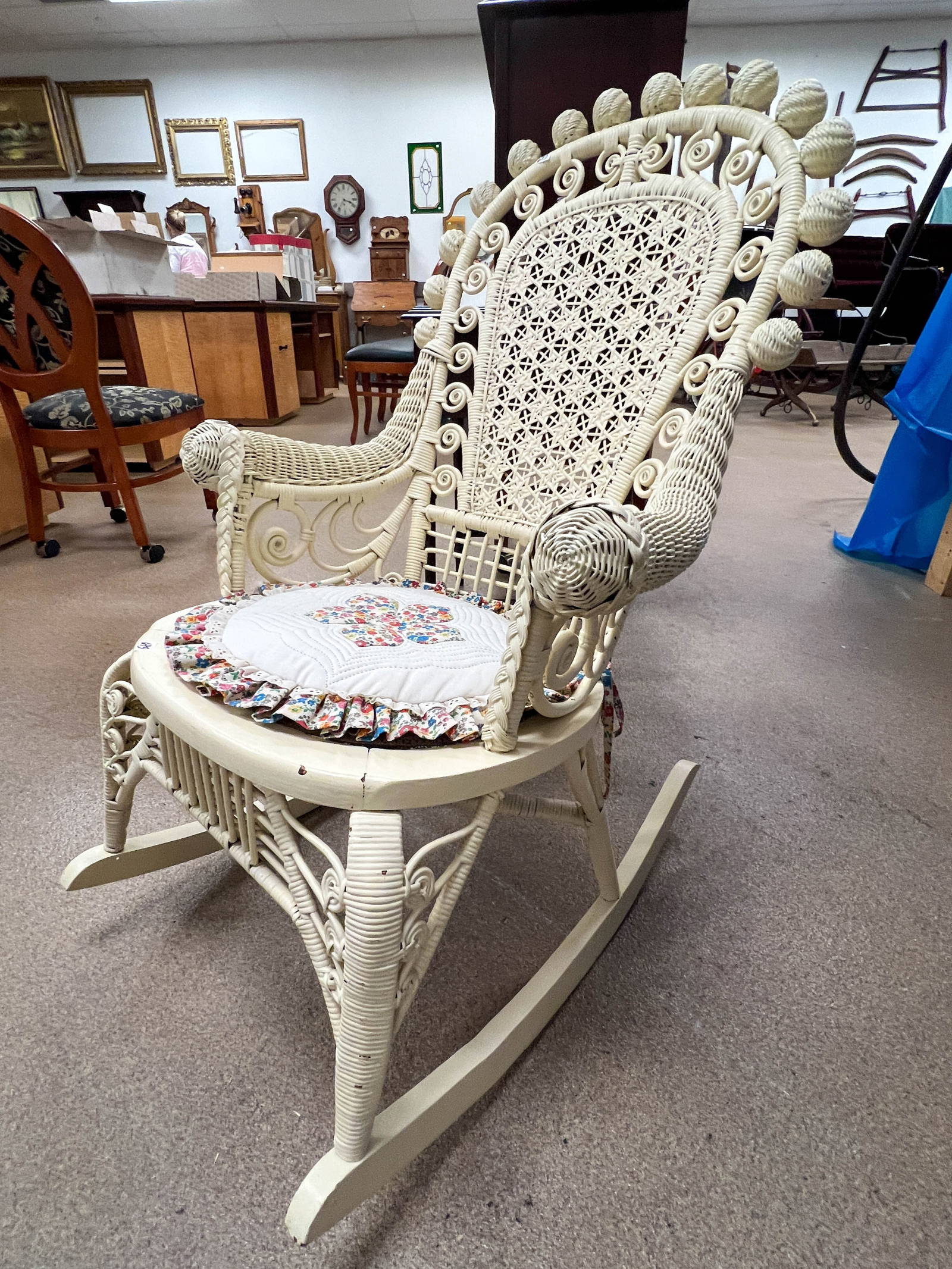 Antique Wicker Rocker Auction