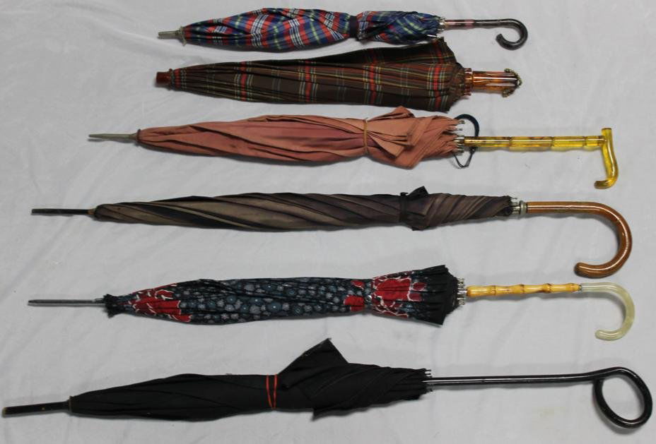 35 Six 1920's umbrellas. Some with Bakelite handles Aug 15, 2012