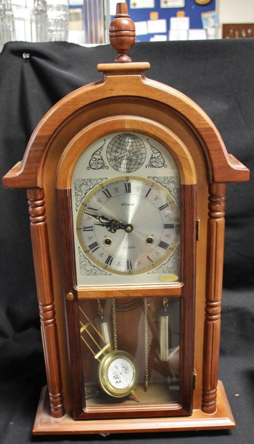 431 Alaron table clock in a Grandfather clock style..