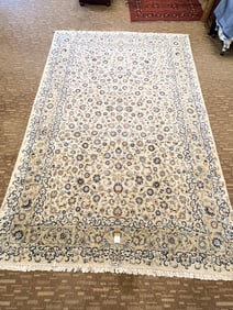 Antique Palace Sized Castle Pattern Signed Persian Carpet Hand Woven  Keshan