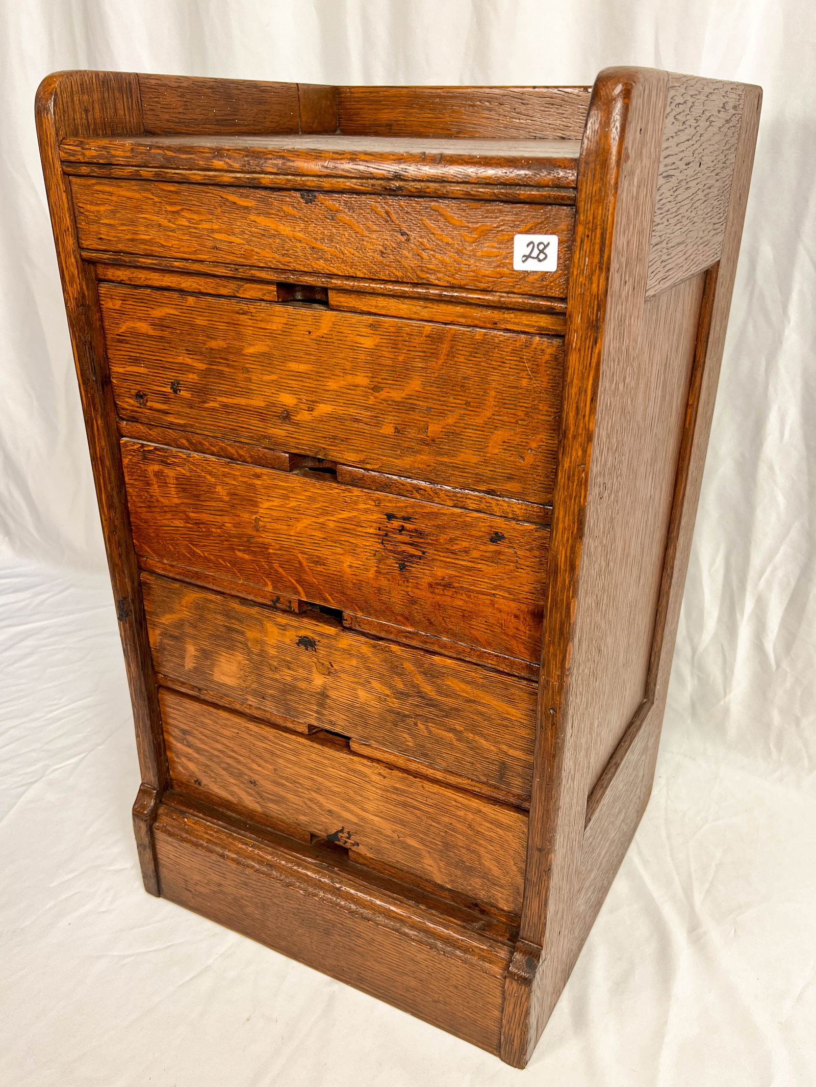 Oak 4-Drawer File (1 of 3)