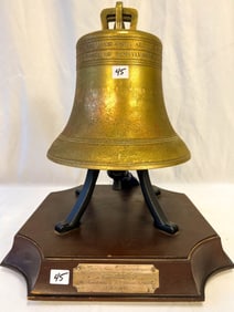 Miniature Solid Bronze Liberty Bell with Certificate of Ownership