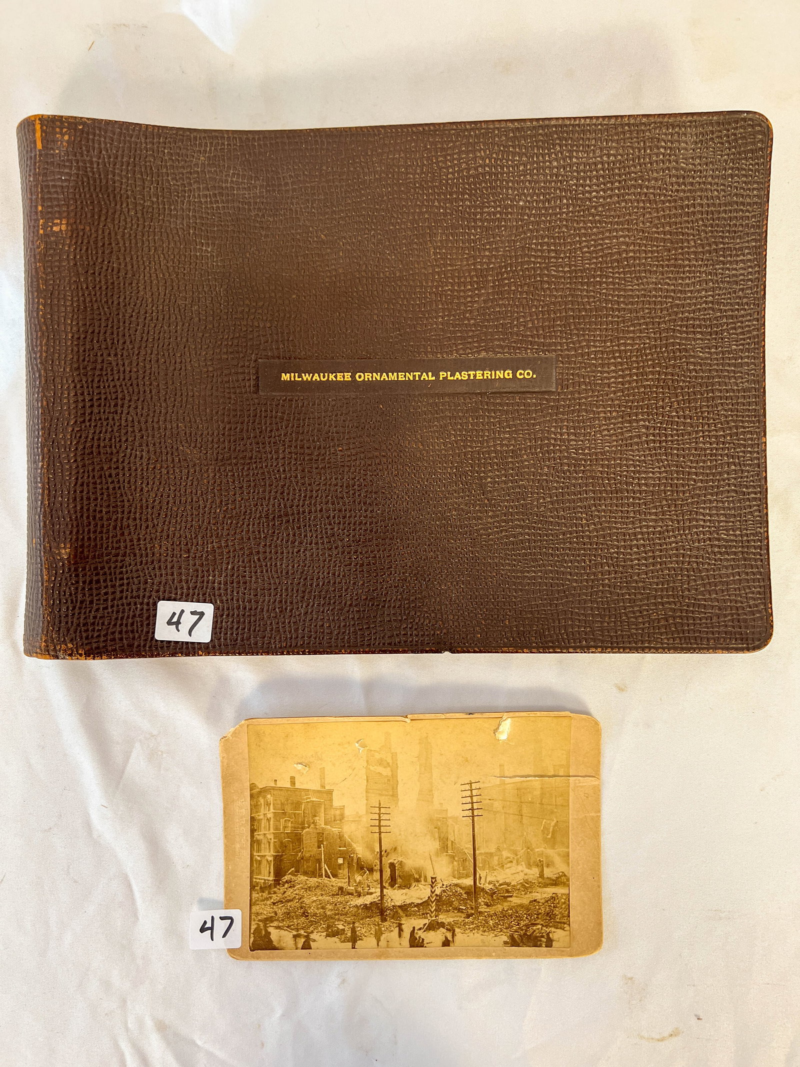 Milwaukee Ornamental Plastering Co. Book with Real Photos: Milwaukee Ornamental Plastering Co. with real photos depicting the interior of turn of the century mansions along Lake Drive. These had spectacular ornament plaster work and are a true glimpse inside