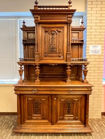 Elaborately Carved Black Forest Cupboard