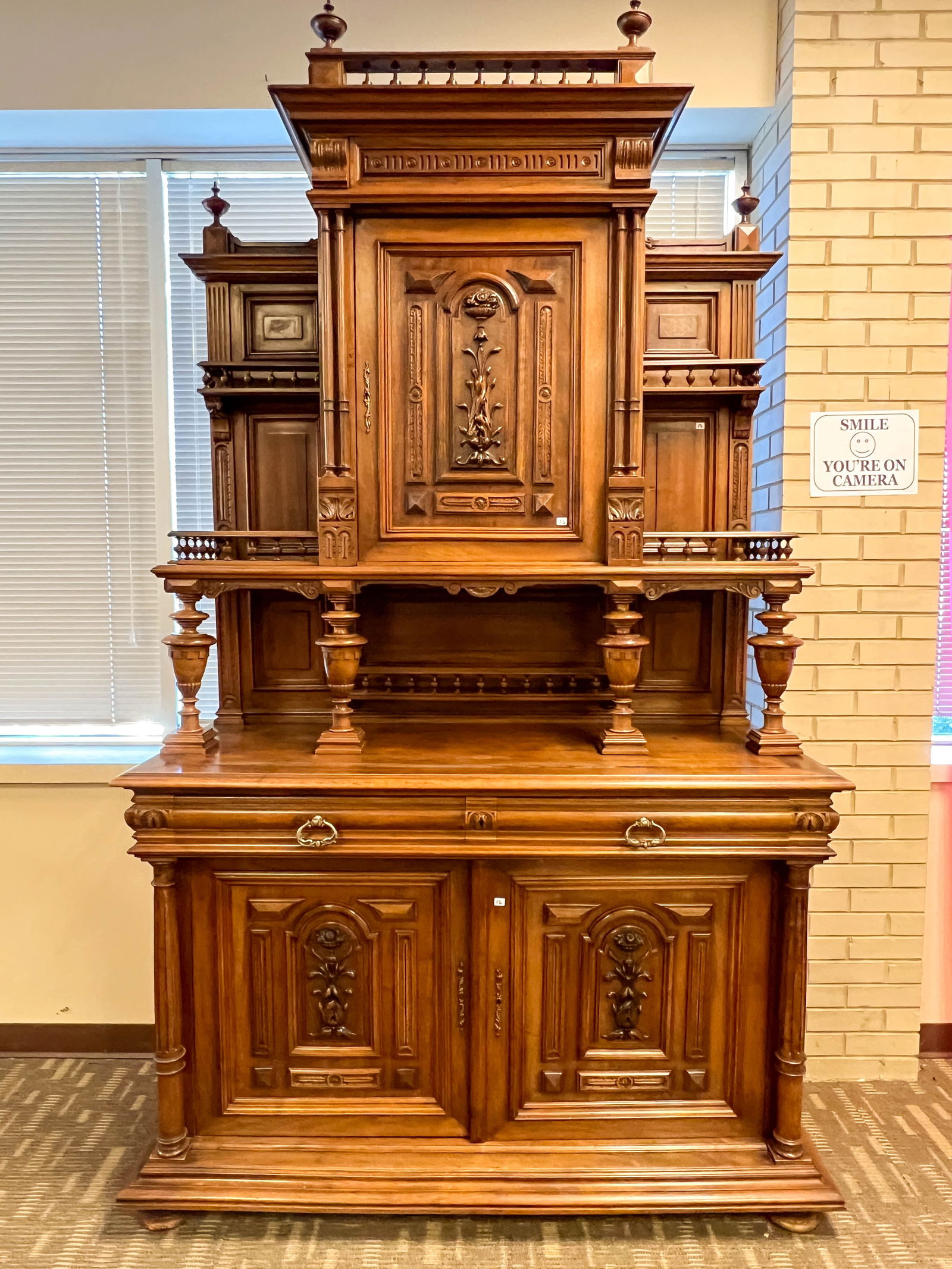 Elaborately Carved Black Forest Cupboard (1 of 8)