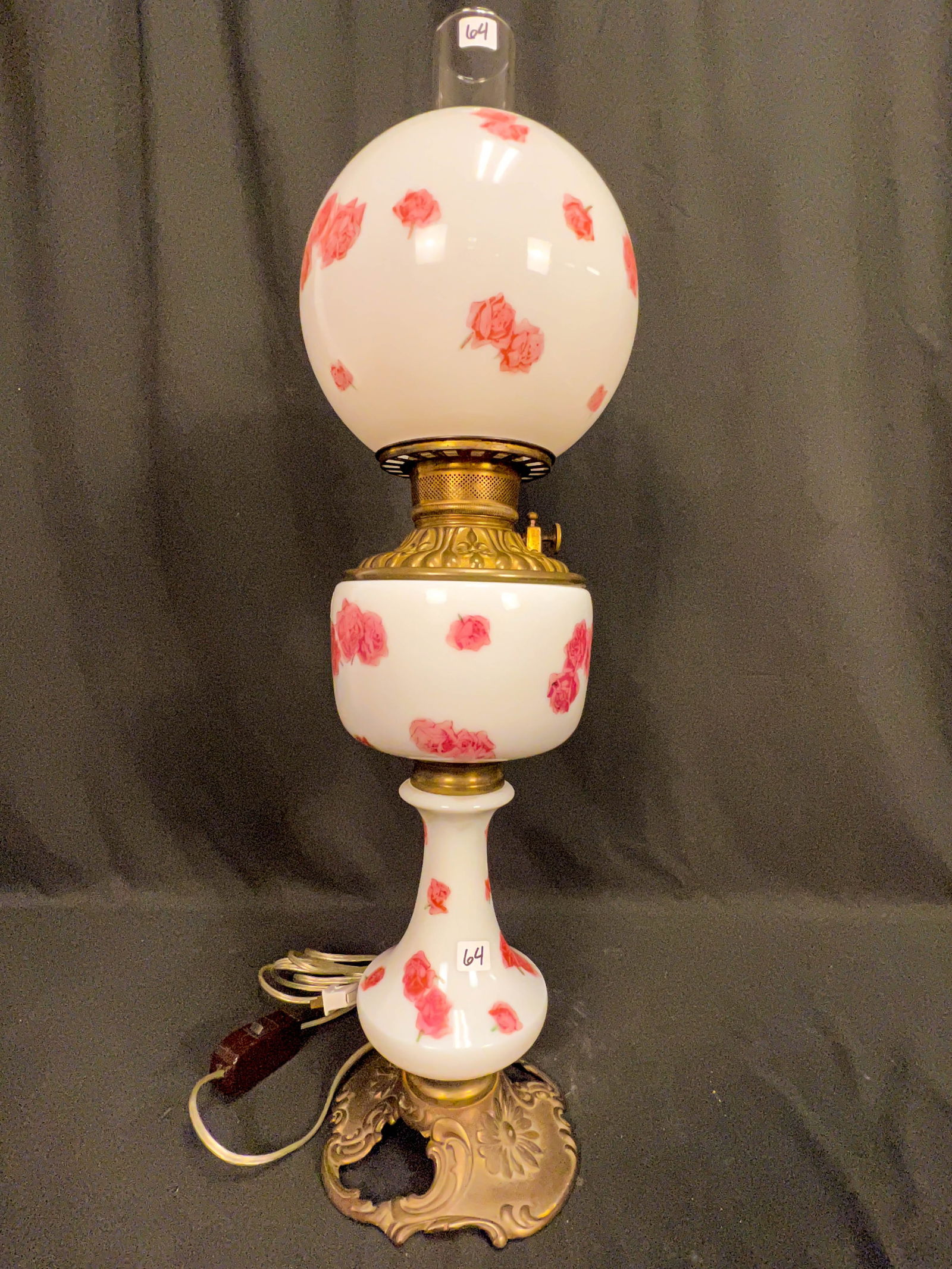 Two Part Electrified Oil Banquet Lamp (1 of 7)