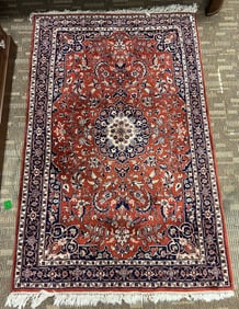Antique Sarouk Finely Knotted Oriental Rug
