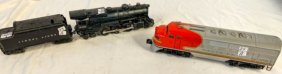 Lionel Santa Fe Engine along with a Lionel 2025 Engine with Coal Car