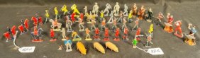 Antique Lot of Lead Soldiers, Animals, and Workers