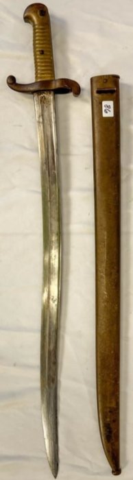 French Bayonet Sword Dated 1842 and 1861 in Good Condition