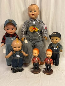 Six Buddy Lee Dolls