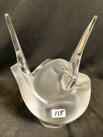 Lalique France Large Dove Vase