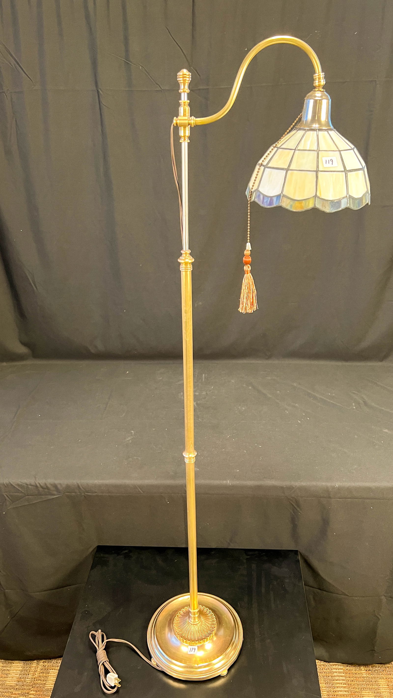 Quality Bronze Polished Adjustable Bridge Lamp (1 of 4)