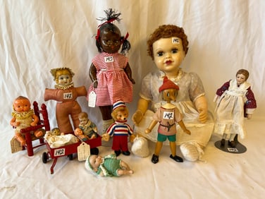 Large Lot of Collectible Dolls to include Rare Connie Lynn by Terri Lee, Black