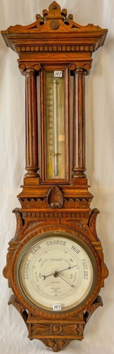 Fantastic Victorian Heavily Carved Barometer by T. Armstrong and BR. Manchester