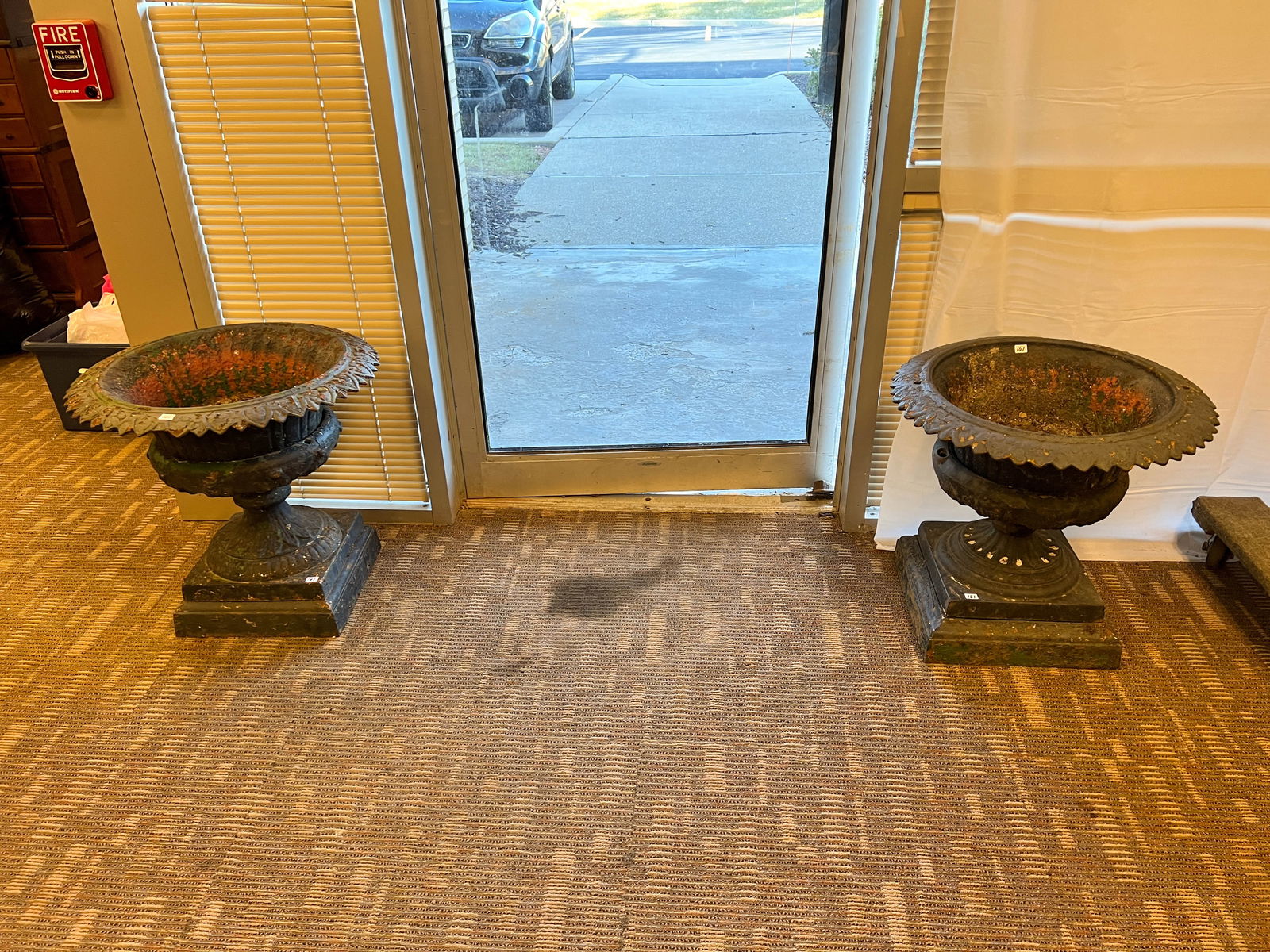 Pair of Victorian Four Part Cast Iron Planters with Floral Decorations As Found (1 of 7)