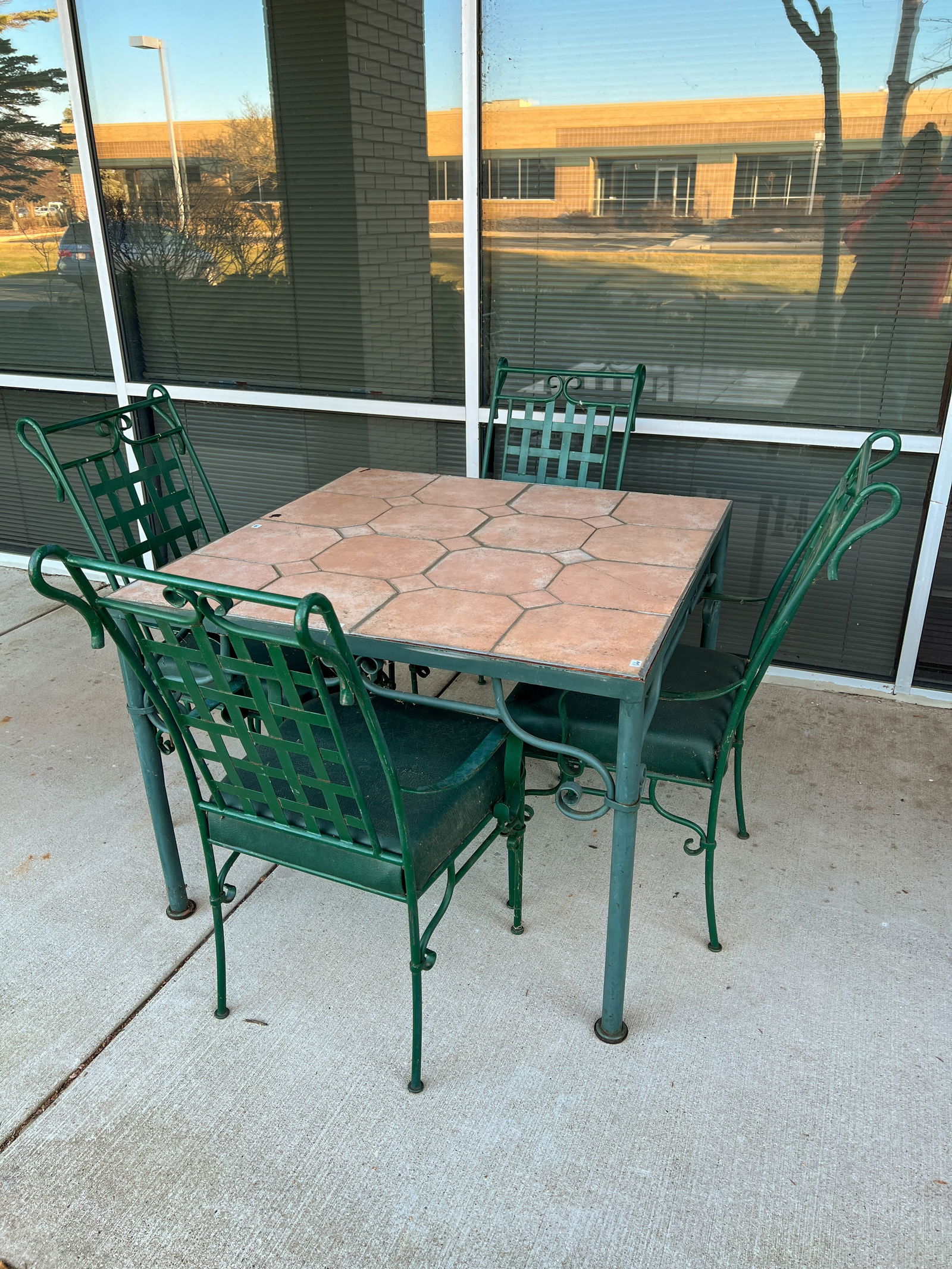 Iron Patio Set with a Tile Top (1 of 3)