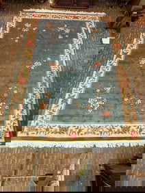 Collectible Unused Room Size Hand Tied Chinese Rug