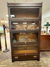 5 Section Arts & Crafts Stacking Bookcase with Drawer Base.