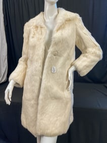 Girls White Rabbit Coat and Mohair Jacket