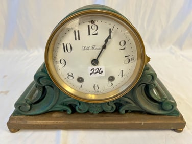 Seth Thomas Bronze and Iron Mantle Clock