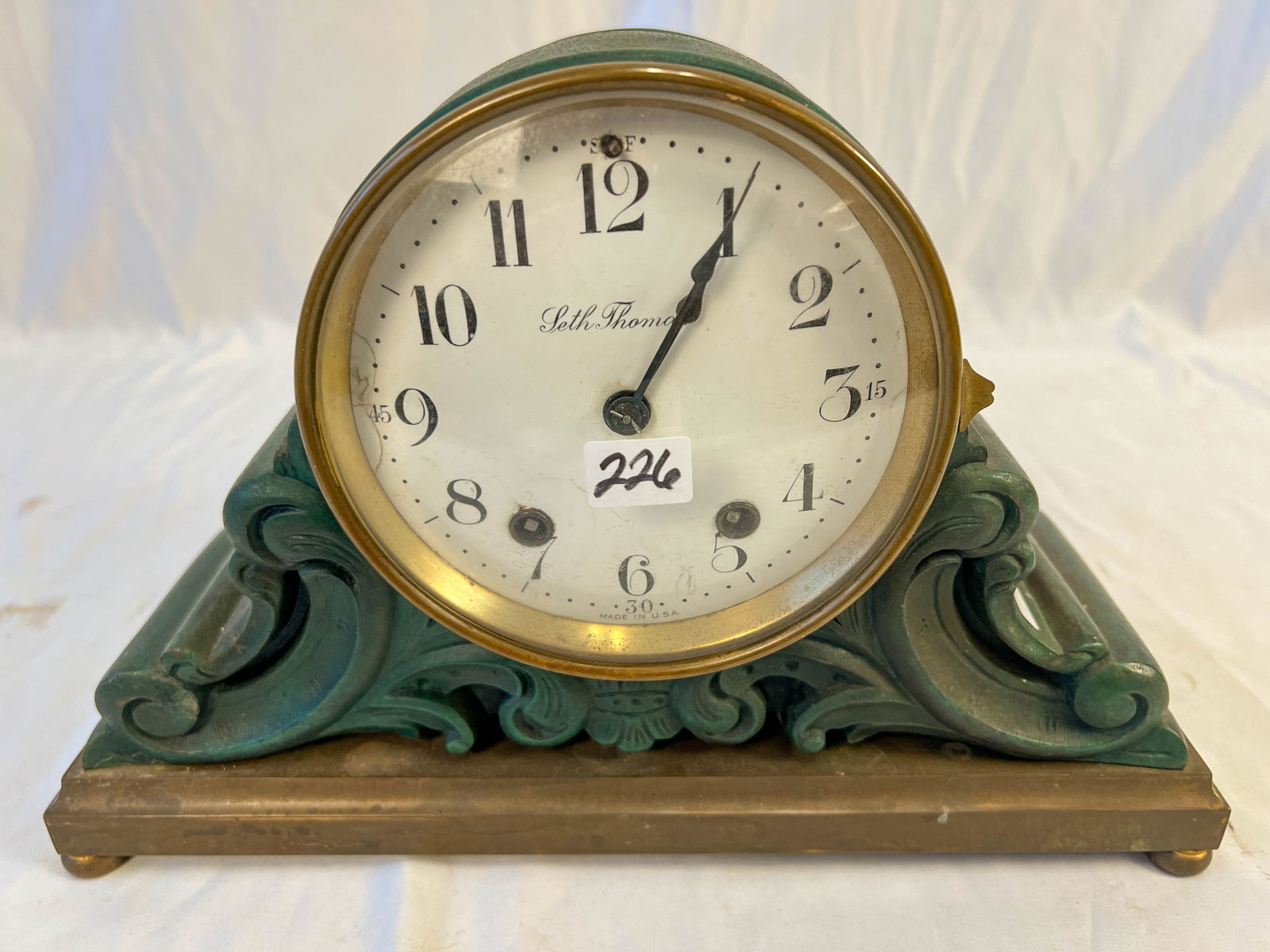 Seth Thomas Bronze and Iron Mantle Clock (1 of 5)