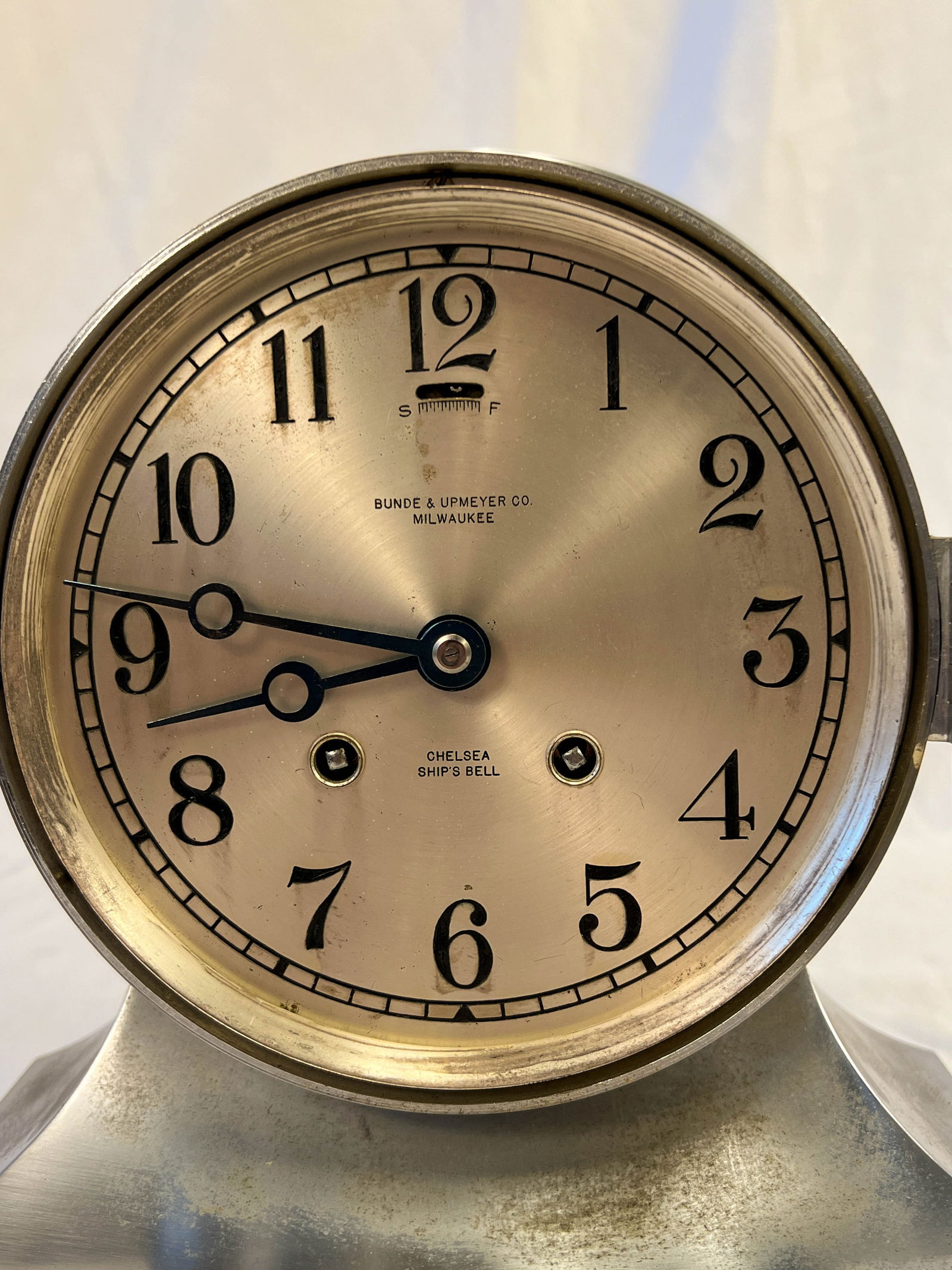 Chelsea Silver over Bronze Clock along with a Hardcover Book on Chelsea Clocks (1 of 4)