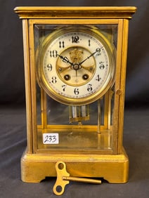 1910 Crystal Regulator Mantle Clock by Gilbert