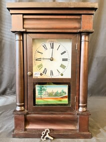 Early Seth Thomas Mahogany Empire Box Clock