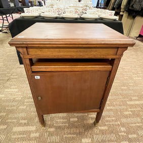 1890s-1900s Mahogany Humidor Single Door Cabinet or Table