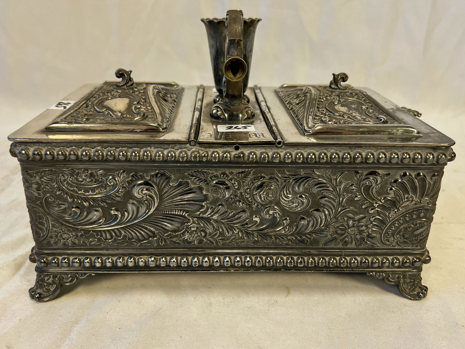 Victorian Silver Plate Extremely Fancy Humidor by Pairpoint (1 of 5)