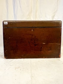 Large Mahogany Humidor with Porcelain Lining in Original Finish