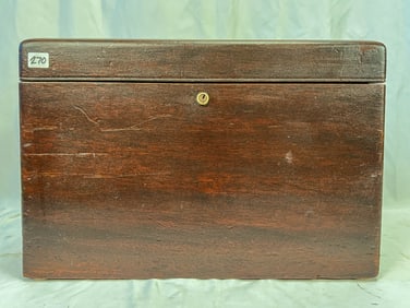 Large Mahogany Cased Porcelain Humidor