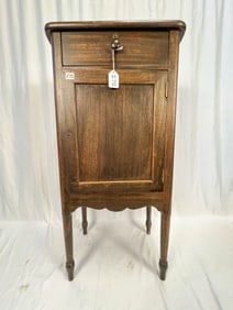 Floor Standing Mahogany Humidor with Porcelain Lined Drawer and Cabinet Base