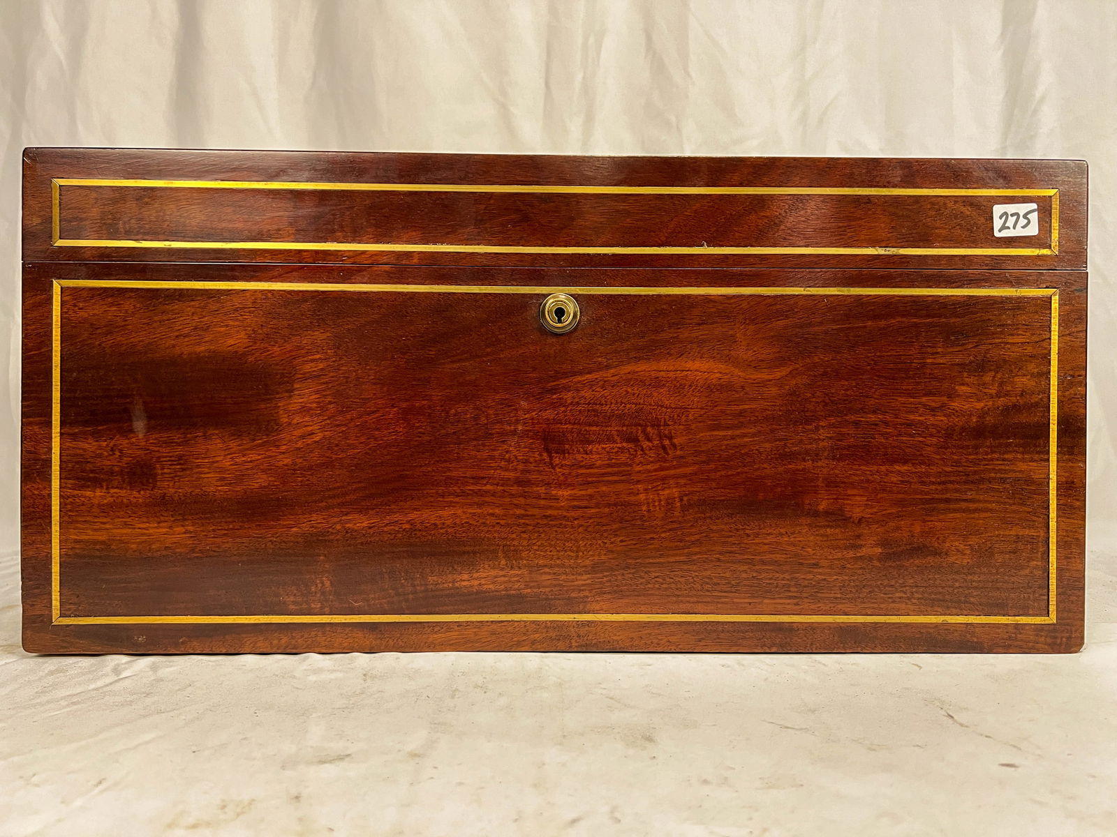 Large and Important Mahogany Humidor with Banded Inlay (1 of 7)