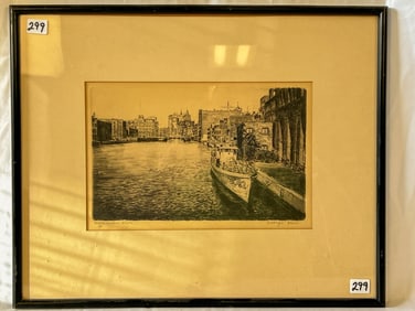 George New Steel Engraving of The Milwaukee River