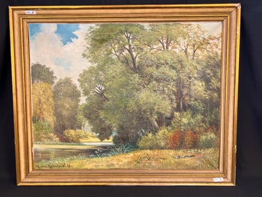Marion Kavanaugh Wachtel, Wisconsin and California Artist, Signed Large Woodland