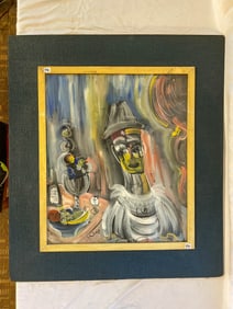 Walter Philipp Original Painting on Board, Signed