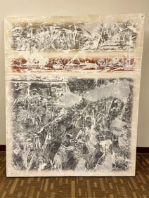 Large Contemporary Flamenco Style Oil on Canvas Abstract