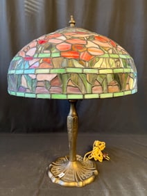 Leaded Glass Table Lamp (Possibly by the Chicago Lampworks)