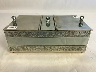 Rogers and Smith Quadruple Silver Plate Double Sided Humidor