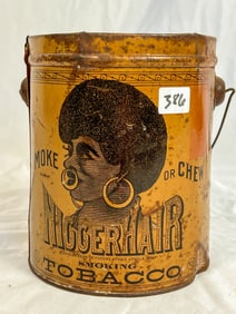 Tobacco Tin with Unusual Graphics